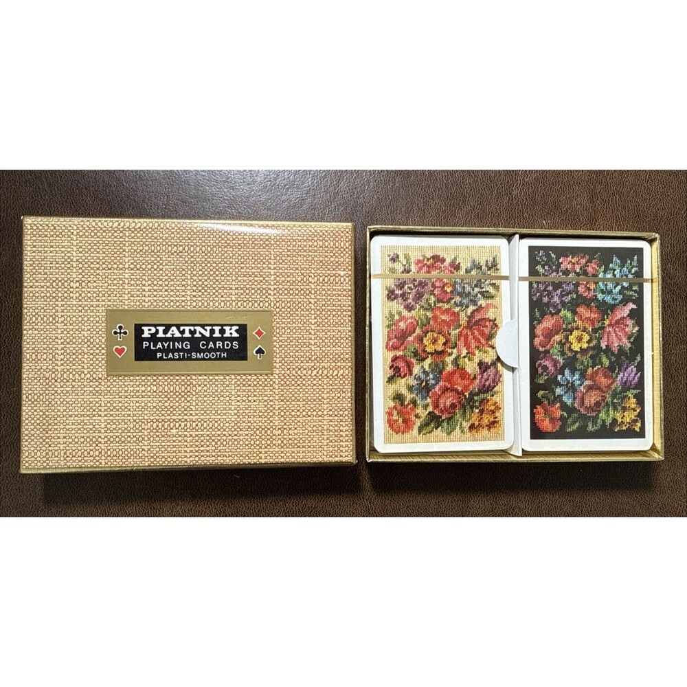 Piatnik Creative Papers Tapestry Floral Playing Cards 2 Decks Sealed Austria